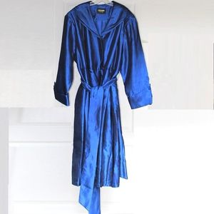 Giovanna blue metallic trench coat